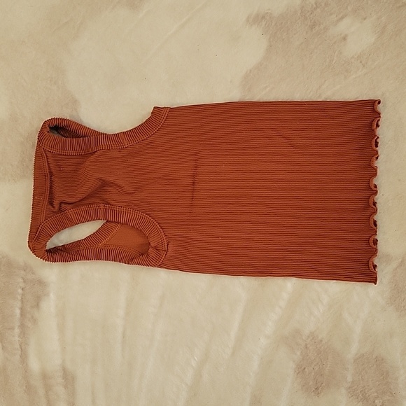 Free People Ribbed Seamless Tank NEW! M/L Burnt Sienna - Picture 5 of 8